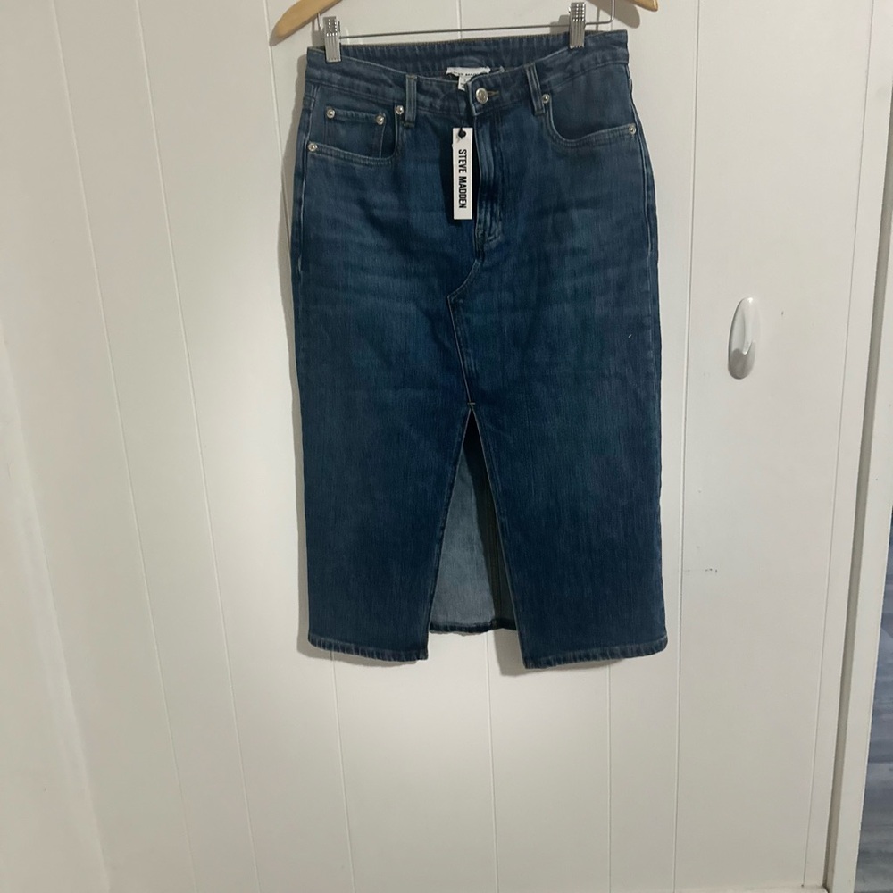 Steve Madden Denim Midi Skirt